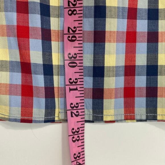 Grayers Clothiers Flip Cuffs Rainbow Gingham Shirt Men XL Button Up Check Preppy - Picture 7 of 8